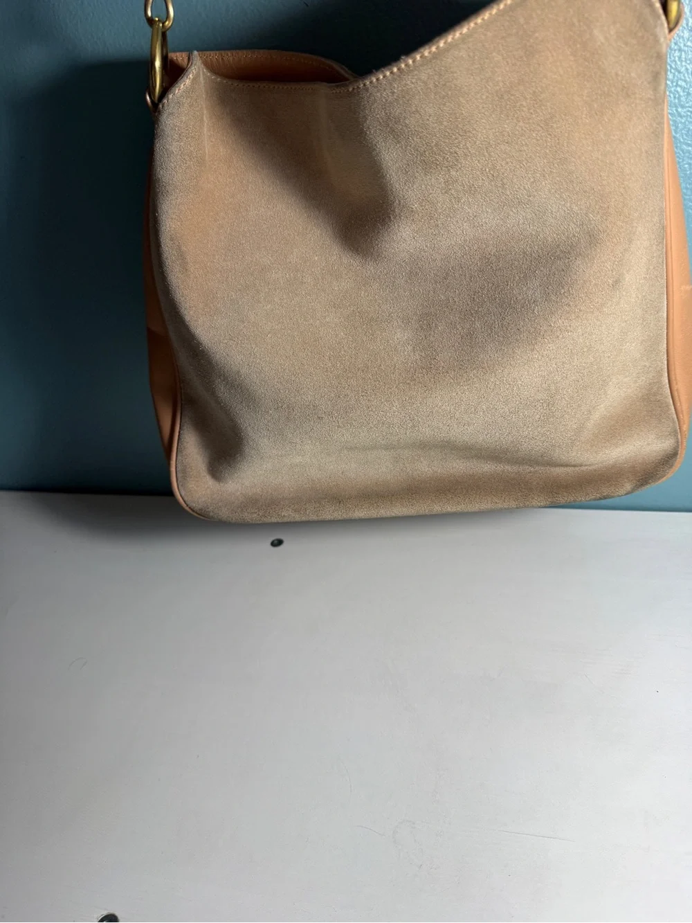 Vintage Tom Ford for Gucci Suede Bamboo 2-Way Hobo Bag - Tan - Entrupy Certified